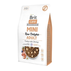 Brit Care MINI Hundefoder Raw Delights Adult Turkey & Shrimp 2kg
